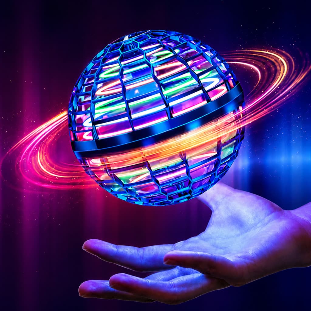 Bola Voadora LED Infantil com Sensor Spinner Boomerang Brinquedo Recarregável Interativo