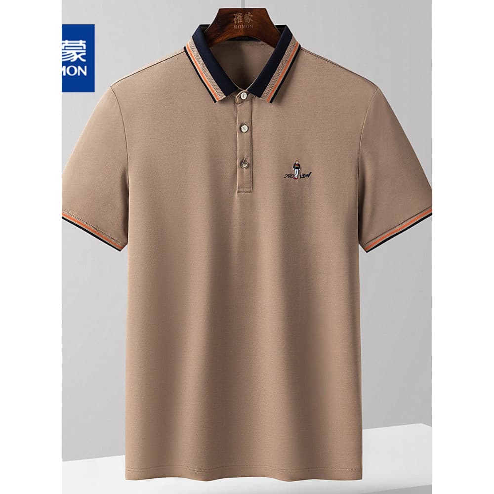 [Bordado requintado] verão novo produto camisa polo de manga curta masculina Casual camiseta de manga curta camisa polo