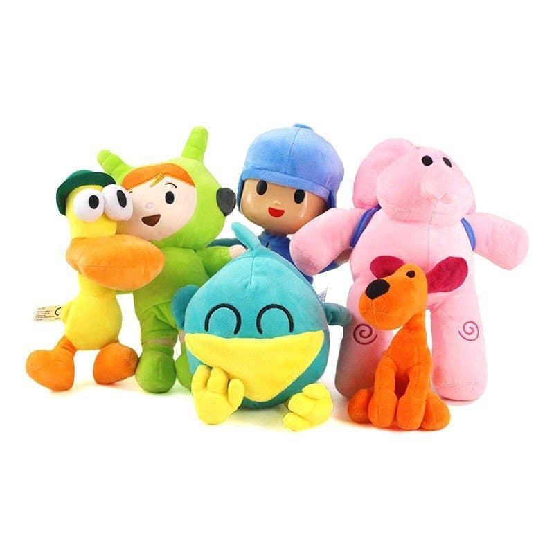 4 Pçs/6 Set Dos Desenhos Animados Anime Pocoyo Brinquedo De Pelúcia Pato Elly Loula Pássaro Sonolento Elefante Cão Brinq