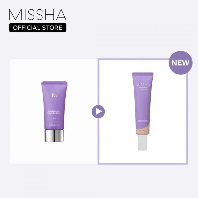 [MISSHA Oficial] M Perfect Cover Serum BB (35ml) - BB com Sérum de Bifida Ferment Lysate para Antienvelhecimento e Rejuv