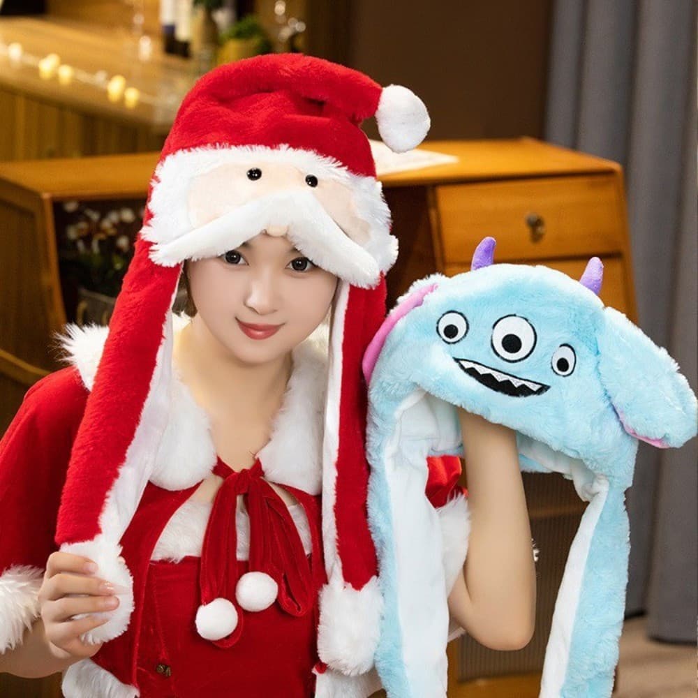 Chapéu De Papai Noel Engraçado De Pelúcia Macio Para Crianças Adulto Criativo Festa De Natal Festival Atmosfera Decoraçã