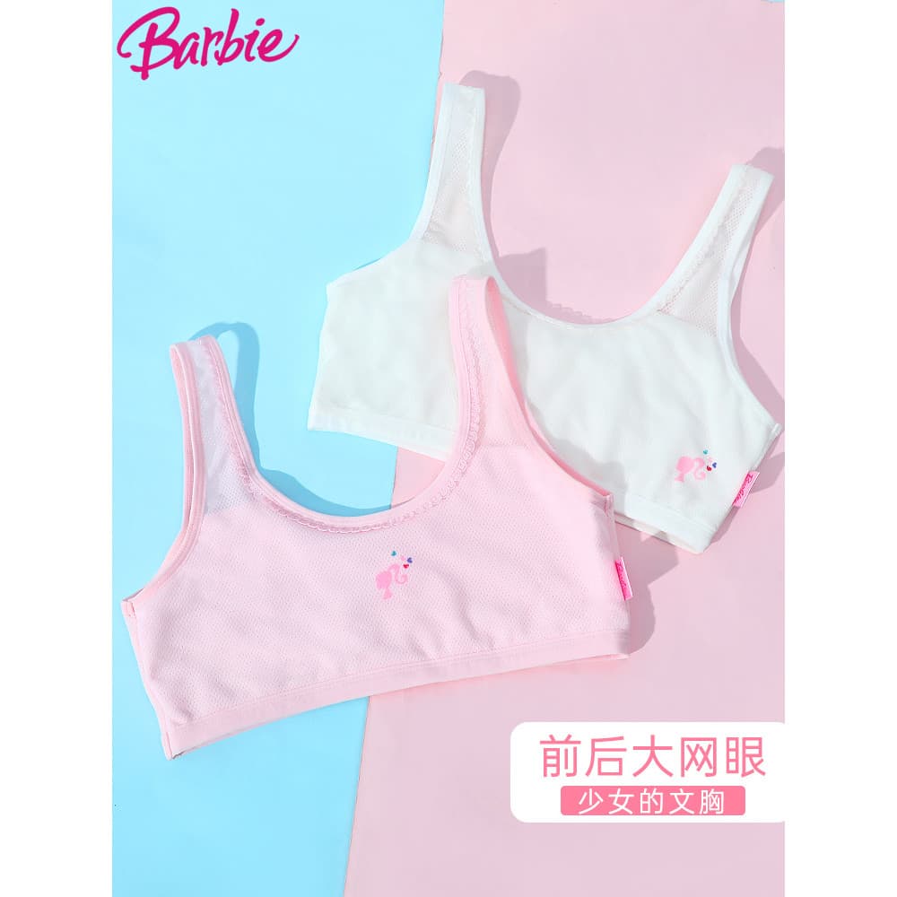 Barbie meninas roupa interior pequeno colete período de crescimento crescimento 9-12 anos de idade 15 crianças grandes m