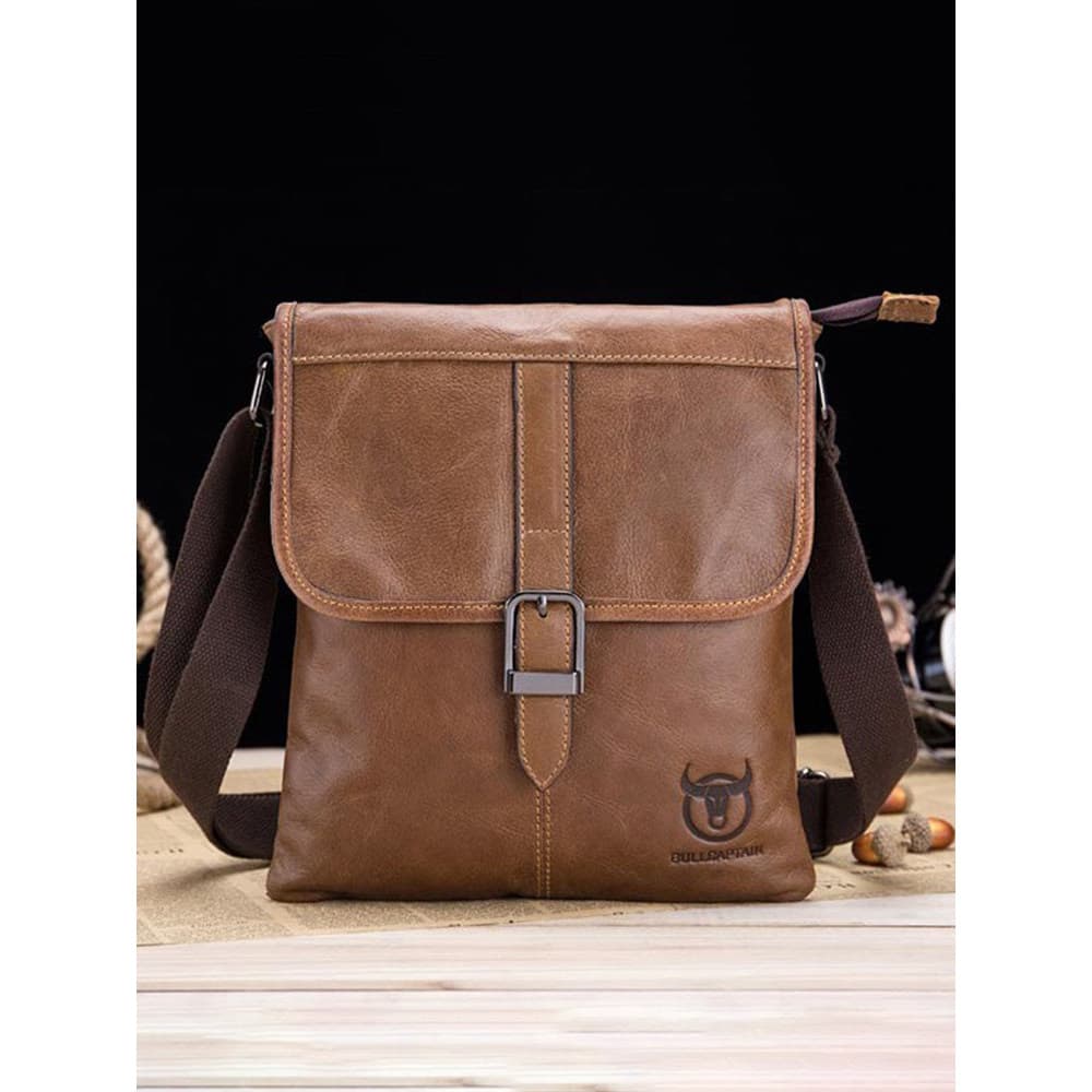 Capitão Niu Bolsa Masculina De Couro Genuíno Casual Bolsa Mensageiro De Ombro Esportes De Negócios Primeira Camada De Co