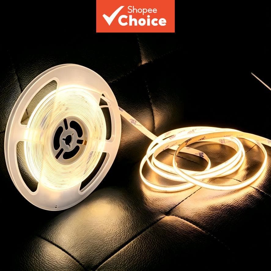 Fita de LED SAIMILI 5m Luz para Armário, Faixa de LED COB DC 5V 320 LEDs/m Alta Densidade RA90 Fita Flexível para