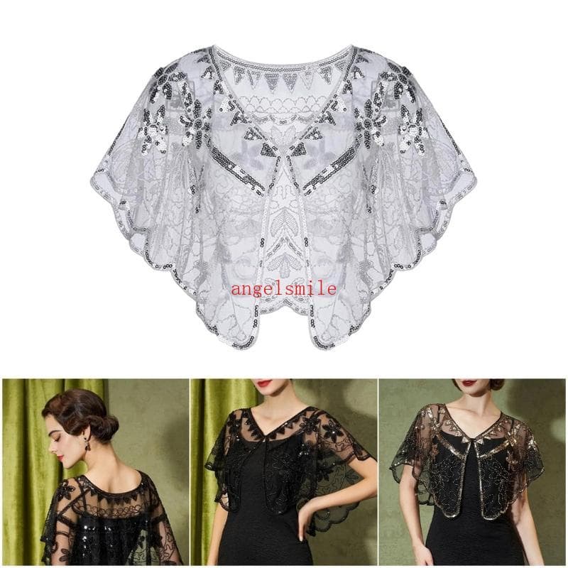 Melhor Xale Miçangas Lantejoulas Brilhantes Para Festa Banquete Feminino Essencial