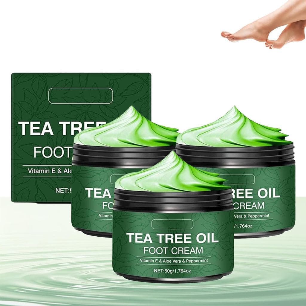 Creme para os pés com óleo de melaleuca em embalagem individual, creme para cuidados com a pele com óleo de melaleuca, c