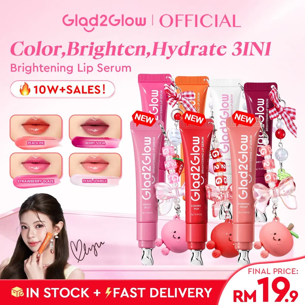 [HOT]Glad2Glow Sérum Labial Iluminador 7g com função 3 em 1: Iluminação, Hidratação e Cuidado Labial com Cor. Contém VC