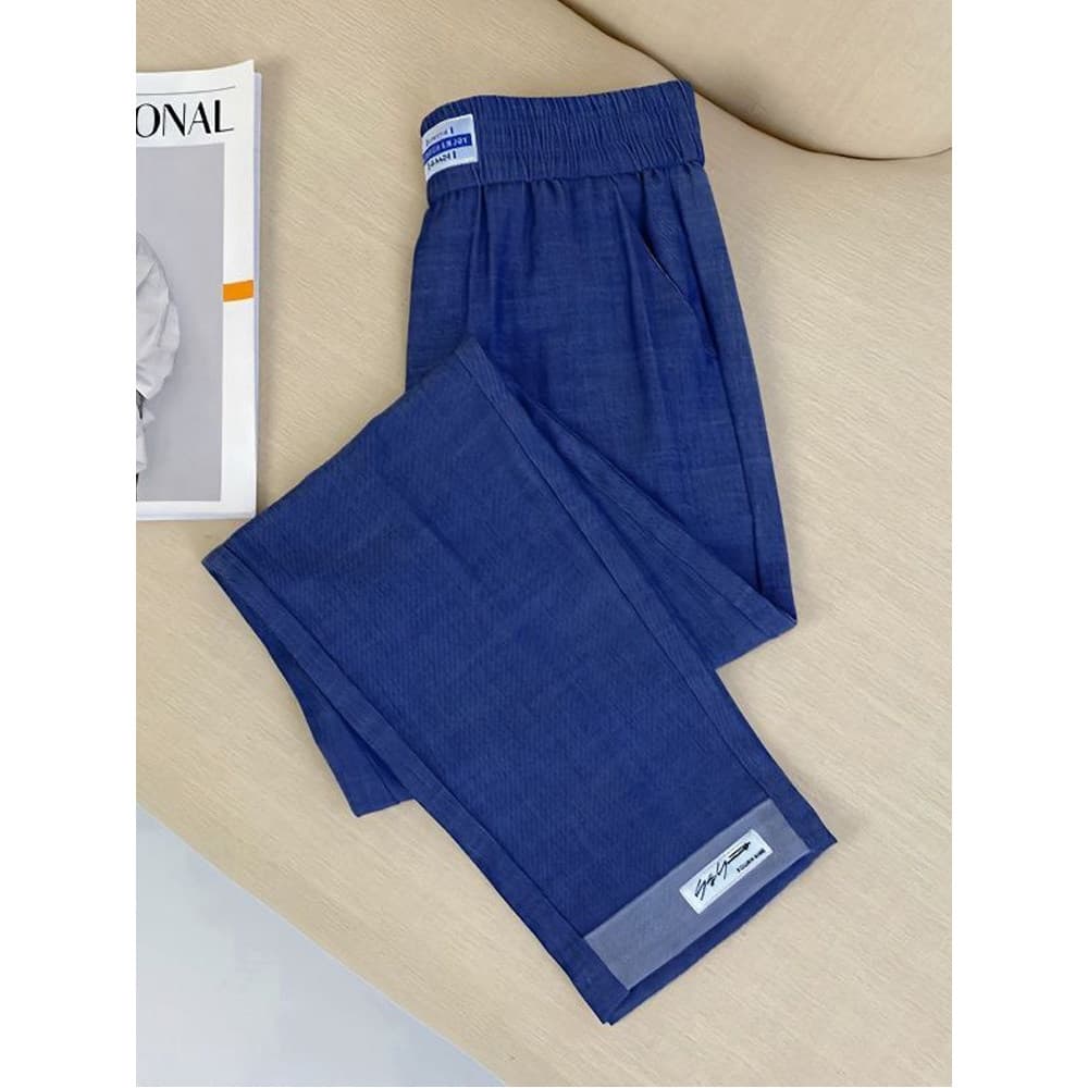 Le Pick-up Desconto Calça feminina Tencel Denim Harem, pequena, solta, reta, Casual, perna larga, legal, seda gelada