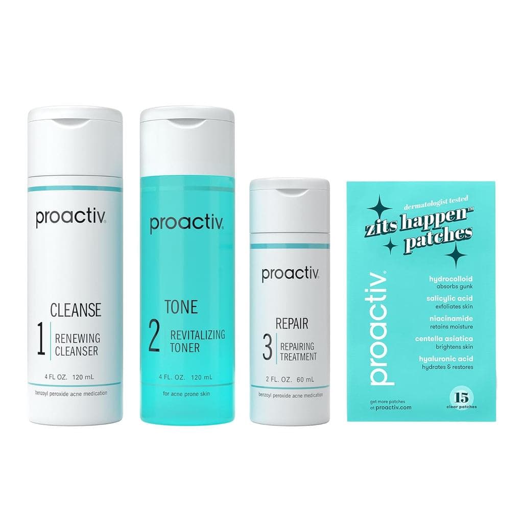 Sistema de Tratamento de Acne Proactiv em 3 Passos, Kit Completo de Cuidados com a Pele para 60 Dias com Limpador de Per