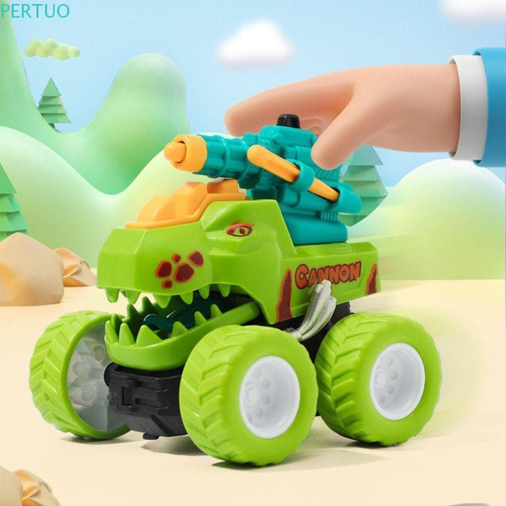 Carro De Dinossauro De Inércia PERTUO , Brinquedo De Deslizante Inercial Com Design De Desenho Animado , Lançamento Balí