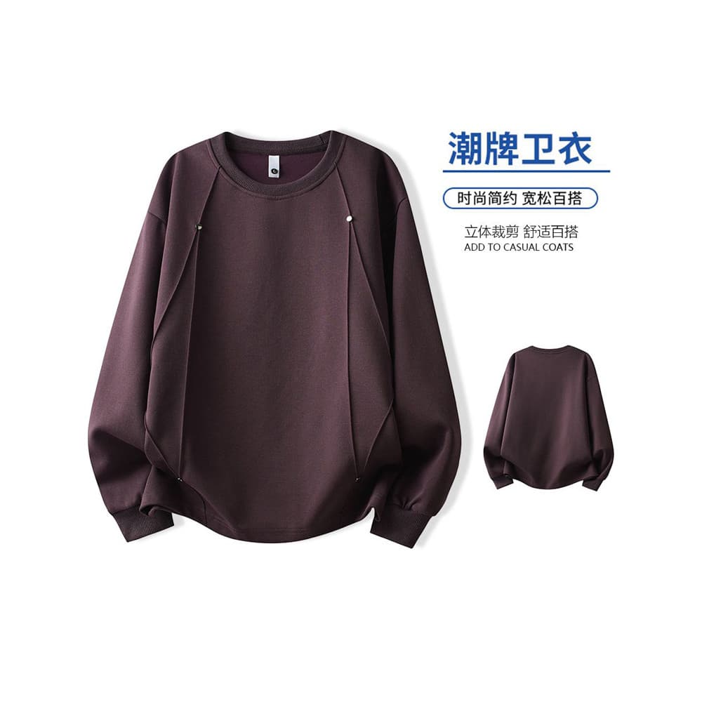 Moletom masculino primavera outono estilo 2025 novo estilo outono roupas masculinas de manga comprida camiseta em torno