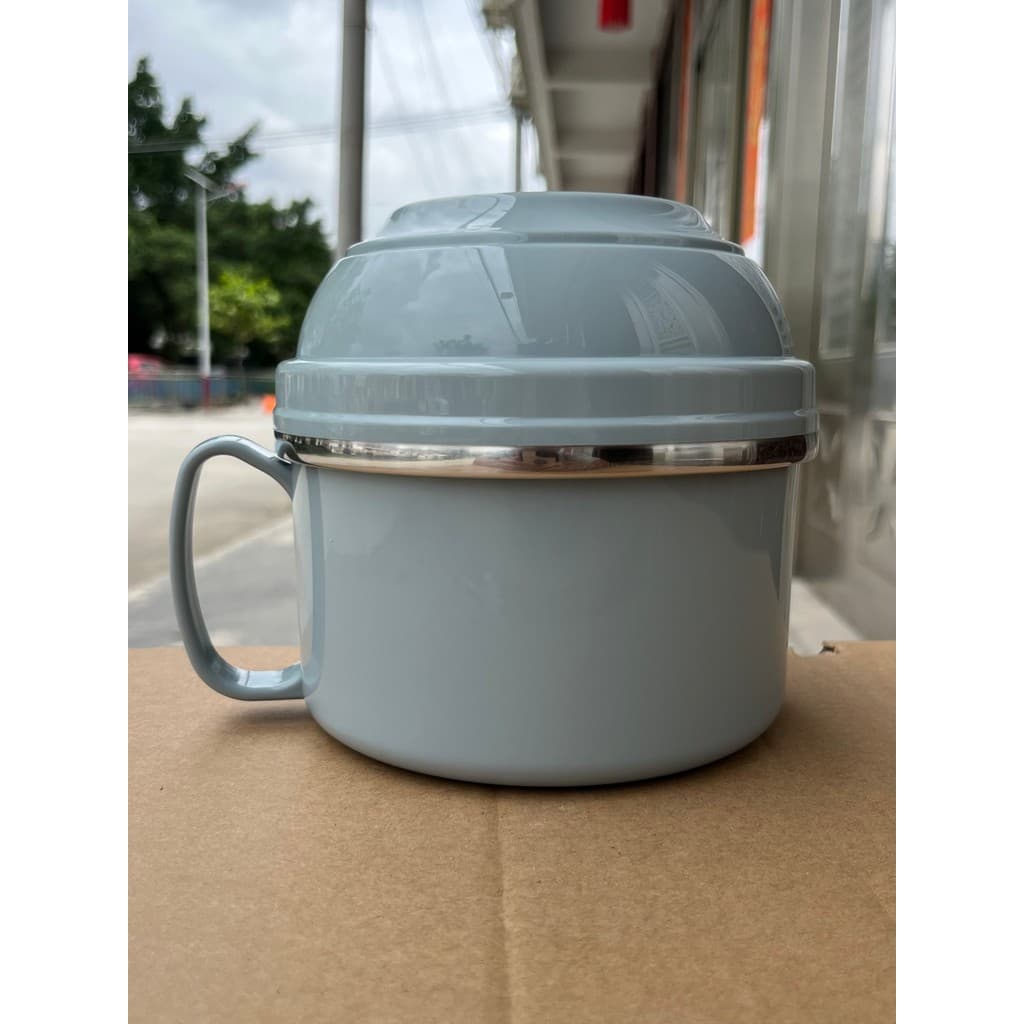 304 aço inoxidável trabalhador de escritório copo de Fast Food tigela de macarrão instantâneo de grande capacidade com t