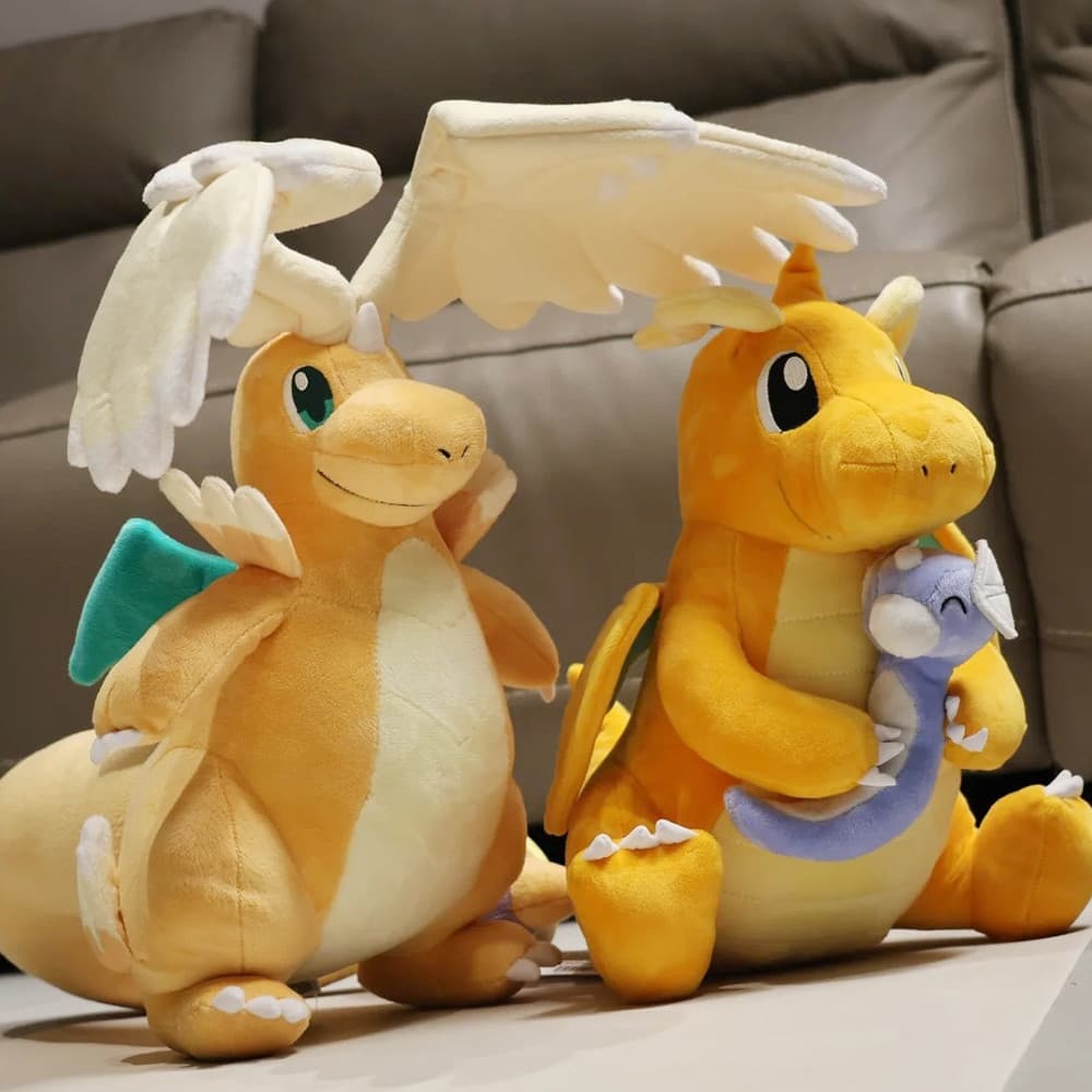 Brinquedo de Pelúcia Mega Dragonite Pokémon Dratini Dragonair Evolution Boneco Presente OSPH