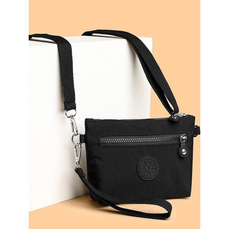 Influenciador pequeno saco de pano lona pequeno quadrado saco moda pequena Multi-camada bolsa Casual simples ombro saco
