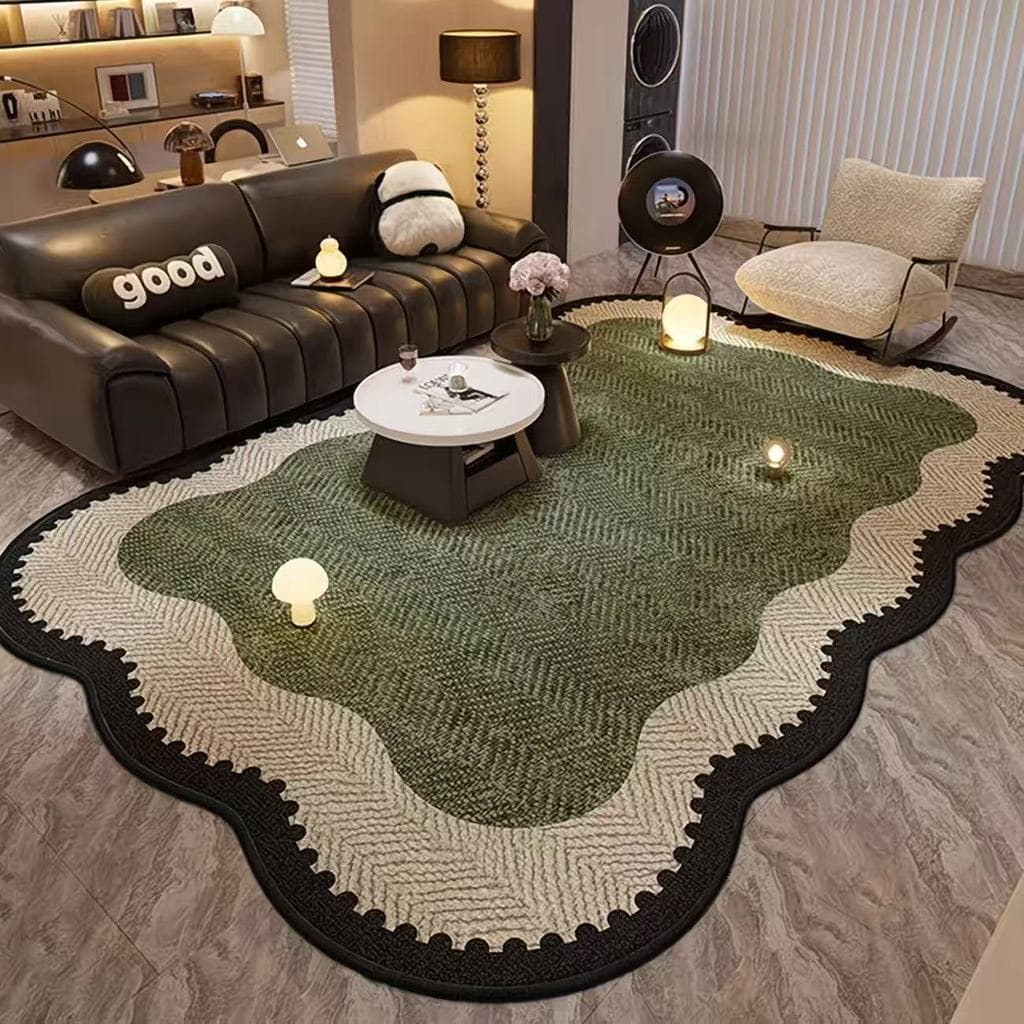 Tapete de sala de estar 2026 novo estilo italiano Retro sem enxágue cuidados limpável engrossado sofá mesa de café tapet
