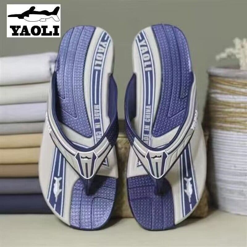 2025 novo estilo Yaoli flip-flops masculino verão ao ar livre Wear antiderrapante chinelos de sola grossa macio