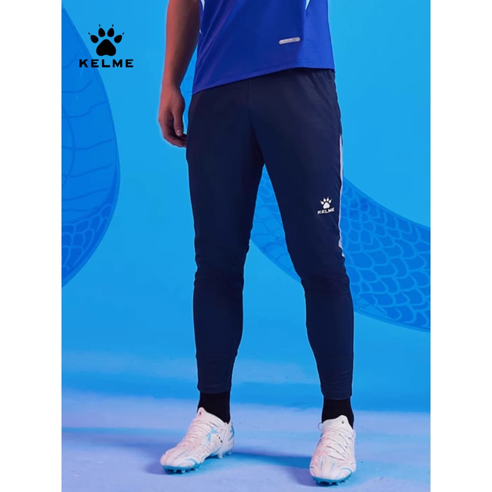 Kelme kelme calças esportivas treinamento de futebol calças de perna estreita novo estilo respirável resistente ao desga