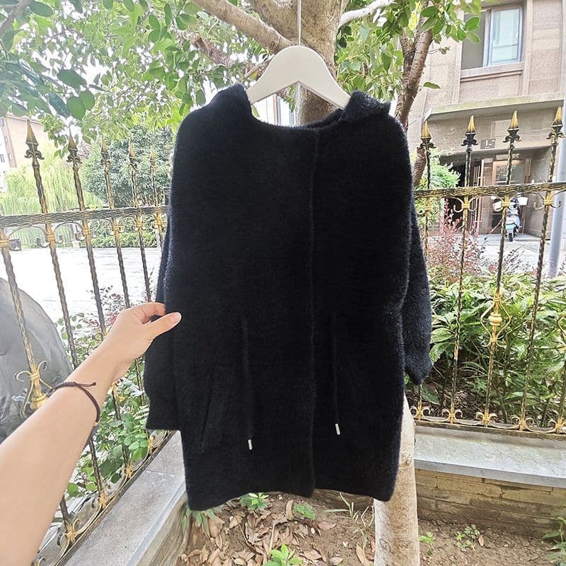Bedoha outono inverno meninas Cardigan camisola cor sólida comprimento médio camisola infantil médio grande crianças que