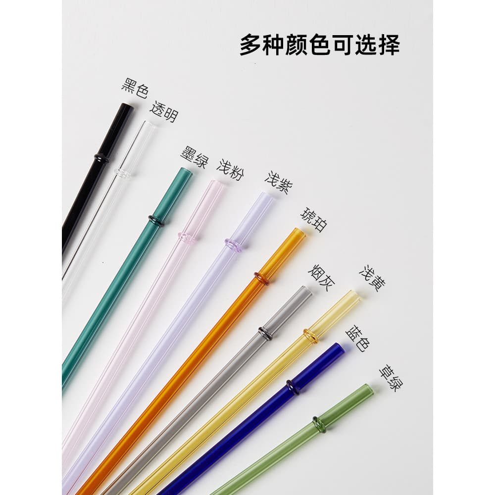 Tubo reto estendido de palha de vidro com alto teor de borosilicato, resistente a altas temperaturas, 27cm, adequado par