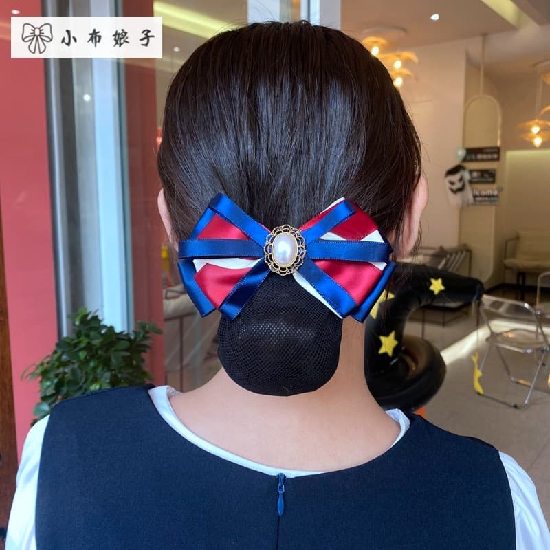 Cabeça flor feminino laço colar flor profissional enrolado cabelo trabalho coreano enfermeira especial rede de cabelo va