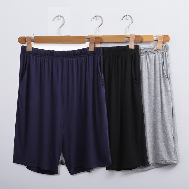 Verão Modal masculino cinco pontos casa pijama calças finas mais gordura plus Size calças esportivas ao ar livre de seca