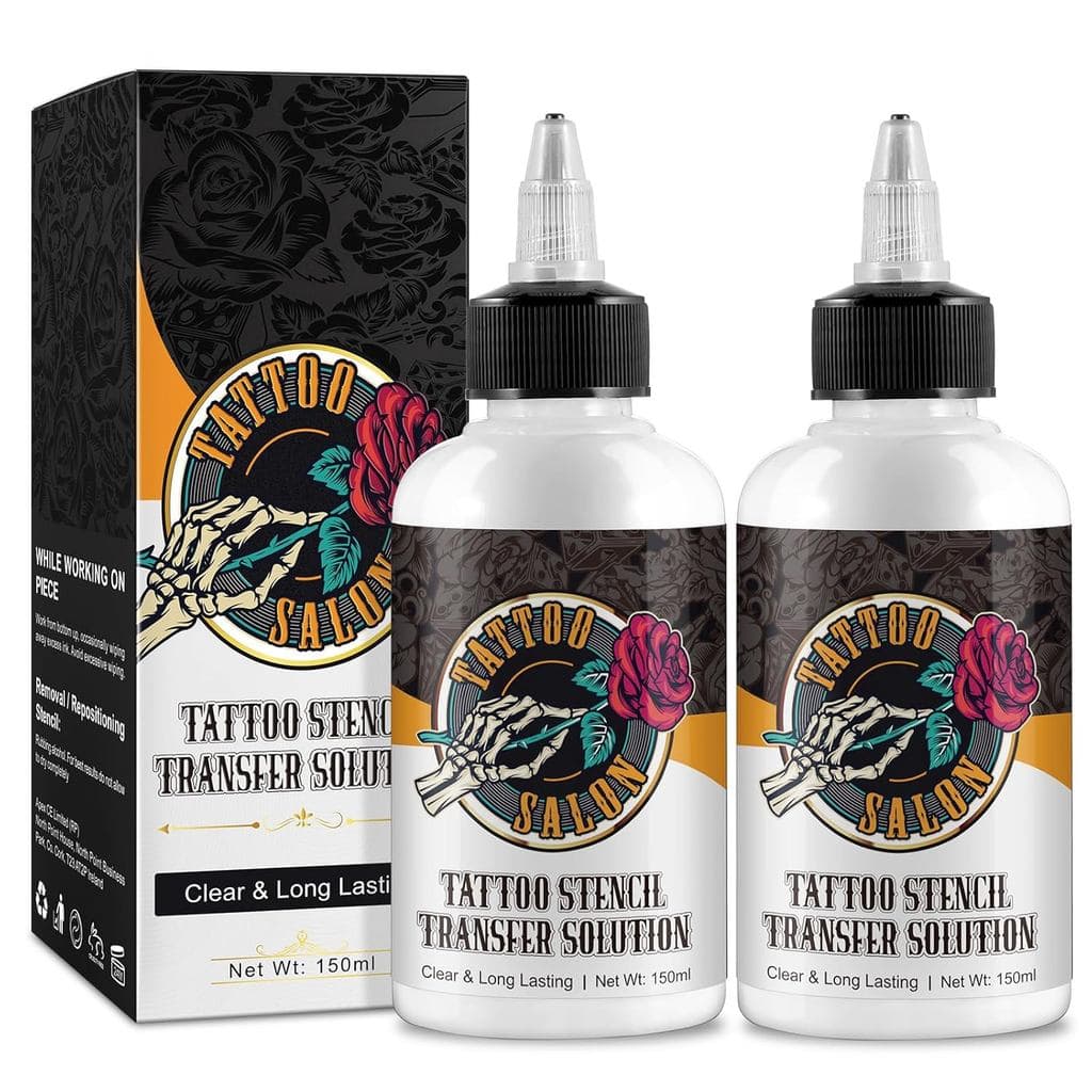 Pacote com 2 Unidades de Solução em Gel para Transferência de Estênceis de Tatuagem, Gel Profissional para Estênceis de