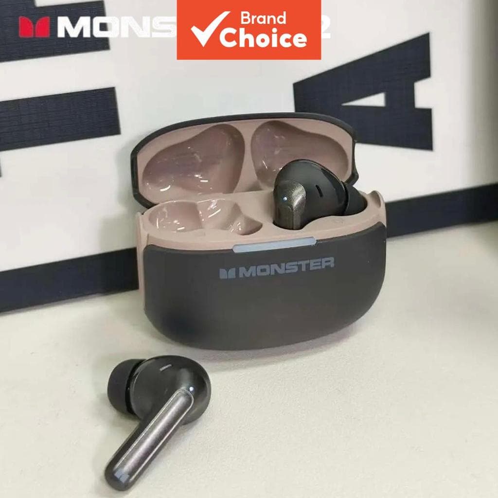 Monster Aurafit D02 Fones De Ouvido Sem Fio Bluetooth TWS Intra-Auriculares ANC HiFi Estéreo HD Chamada Para Jogos Modo