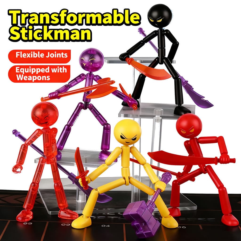 1 Conjunto De Manequim De Impressão 3D Multi-Articular Stickman Brinquedo Novidade Figura De Ação Montado Robô Móvel Fai