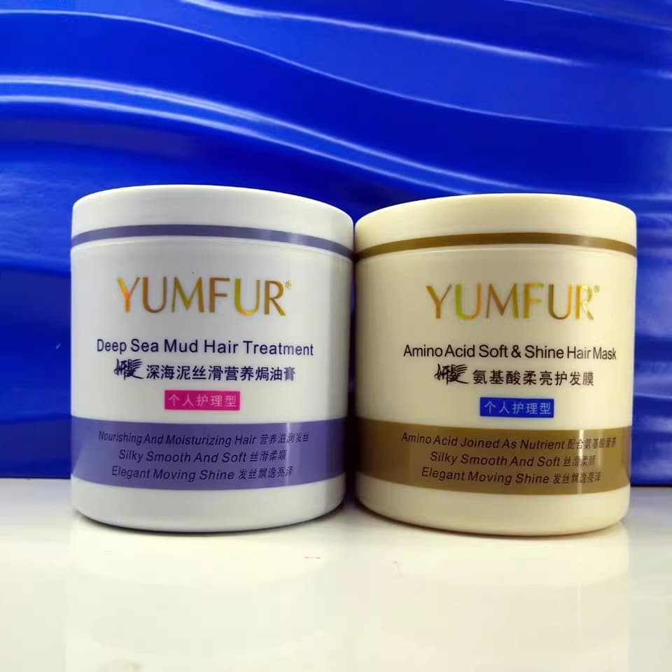 Yanfa aminoácido iluminando reparação máscara de cabelo 500ml lama do mar profundo sedoso Perm tingimento nutritivo hidr
