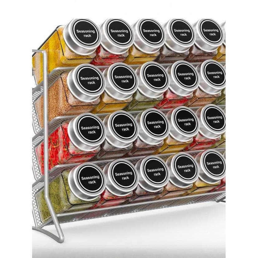 Novos produtos transfronteiriços Cozinha americana Rack de temperos de quatro camadas montado na parede 24 garrafas Rack