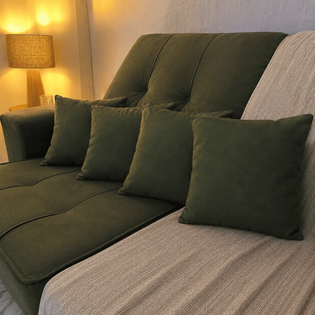 kit até 6 almofadas cheias suede decorativas sofá sala zíper invisível