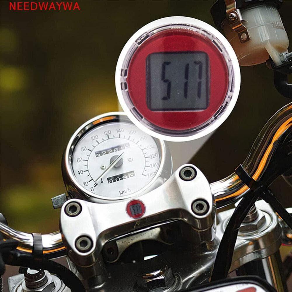 NEEDWAYWA Relógio De Carro , Mini Eletrônico De Motocicleta ABS , Decoração De Casa Eletrônica Simples Portátil À Prova