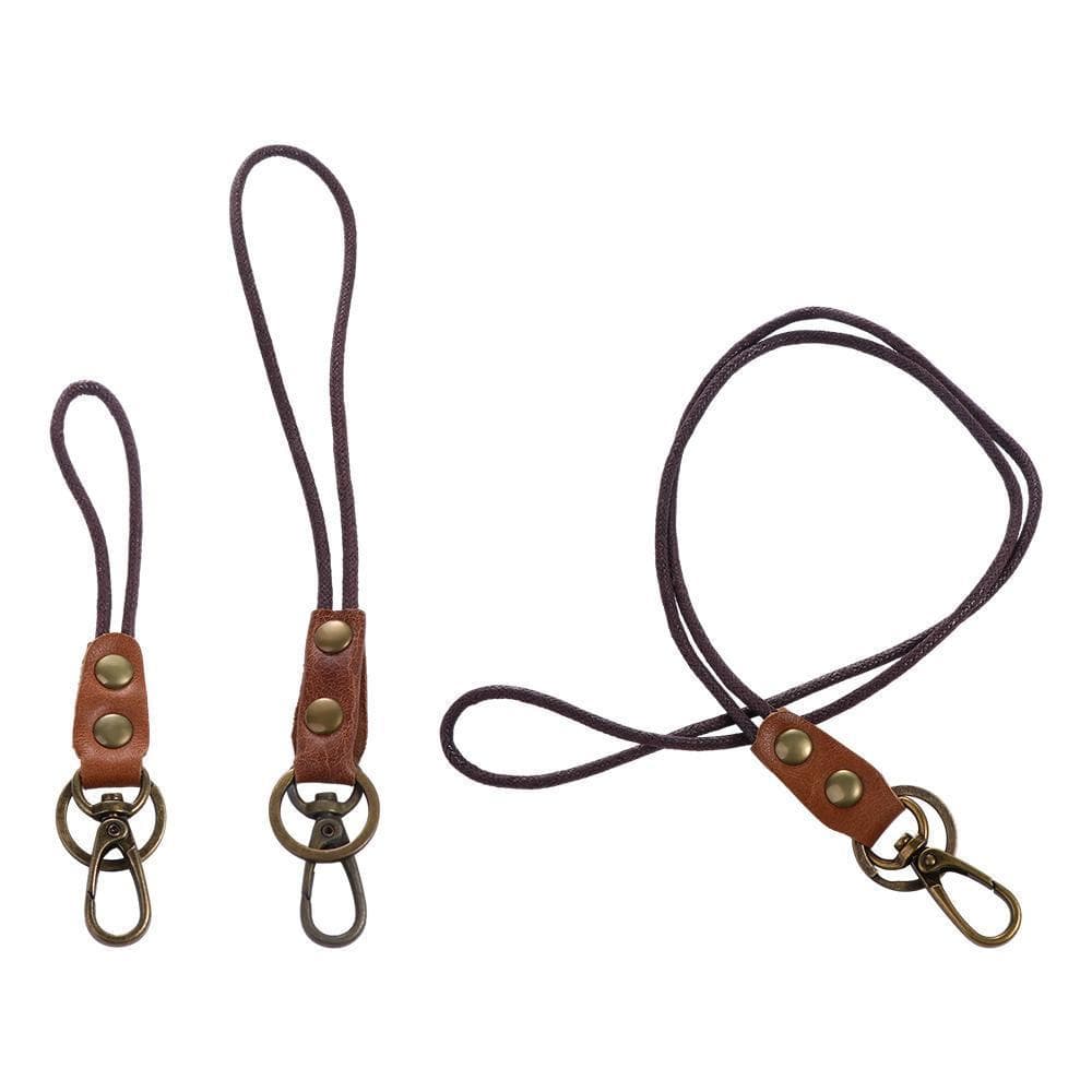 Cordão De Couro Para Telefone Celular Porta-Chaves Genuíno Correia O Pescoço