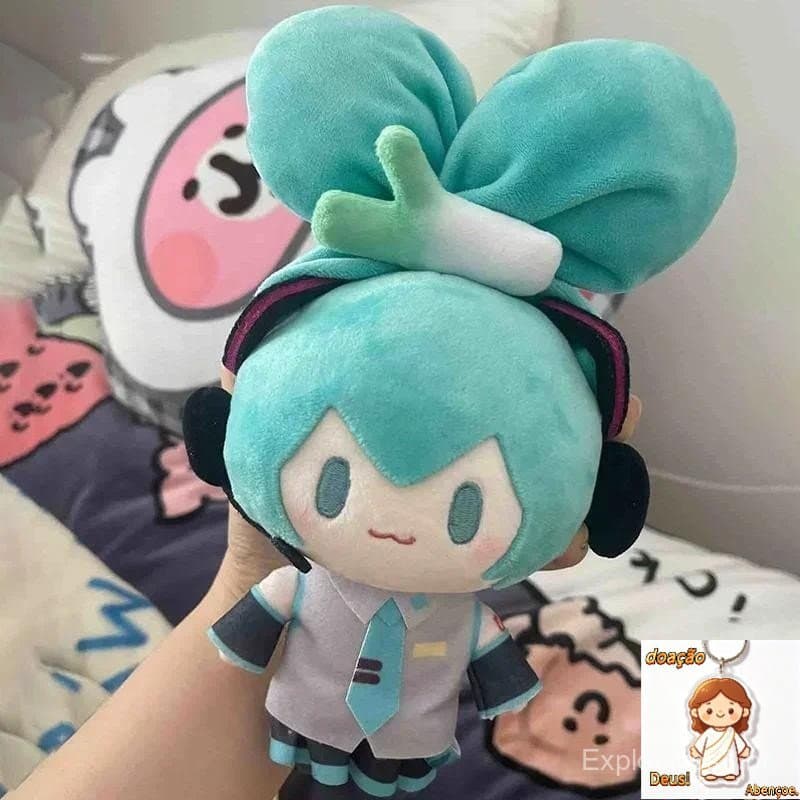 15cm Hatsune Miku Kawaii Q Versão Figura Boneca De Pelúcia Anime Periférico Brinquedo Coleção Modelo Ornamento Brinquedo