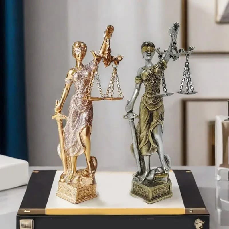 Estátua Da Deusa Justiça , Ornamentos Mitologia Grega , Estátuas Cegas Decoração De Casa