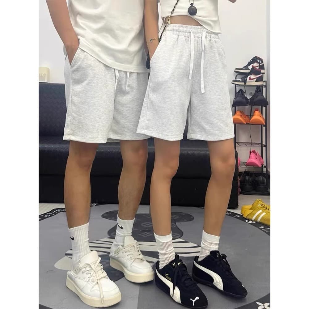 Shorts esportivos americanos masculinos verão solto cleanfit calças de basquete finas soltas calças casuais