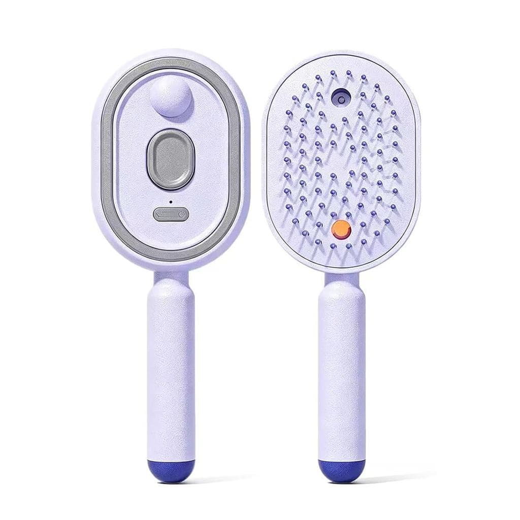 Escova de Cabelo Elétrica com Spray e Almofada de Ar para Massagem, Escova Anti-Estática com Nano Névoa para Desembaraça