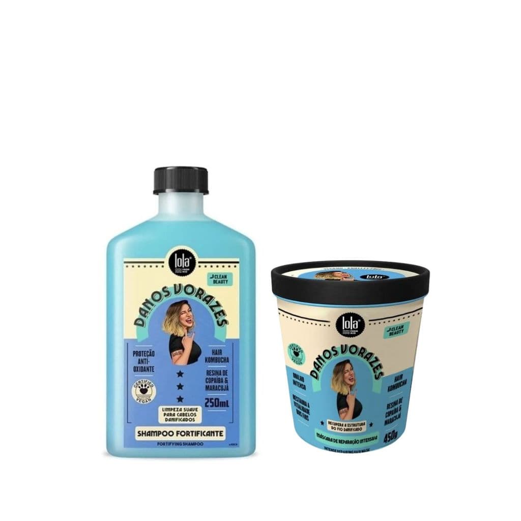 Kit Danos Vorazes Shampoo 250ml e Mascara 450ml - Lola Cosmetics