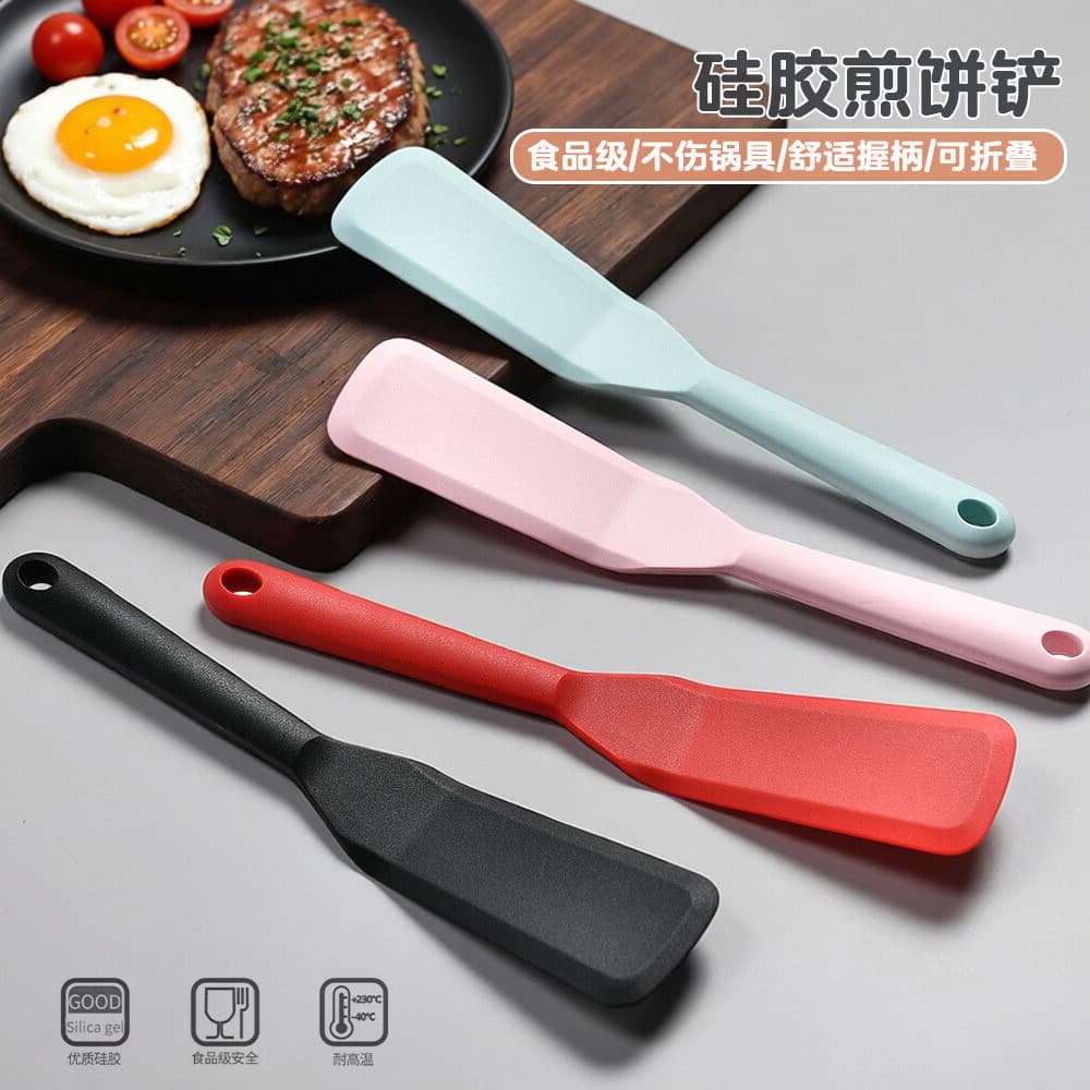 Espátula de panqueca de Silicone resistente a altas temperaturas espátula de cozimento antiaderente não machuca a panela