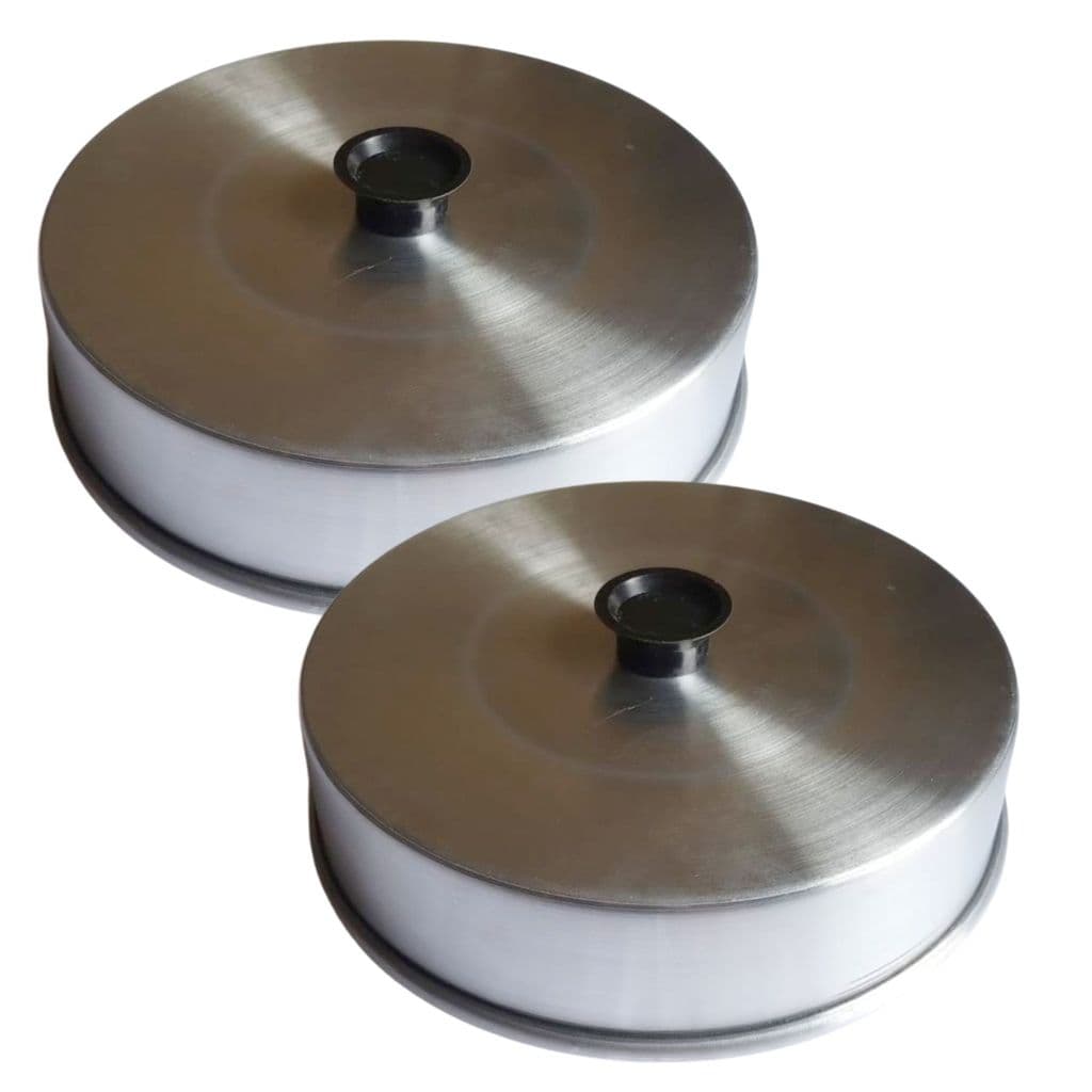 Kit 2/4/6 Abafador Hamburguer Alumínio 19cm Tampa Chapa Artesanal Caseiro Lanche Forma Profissional