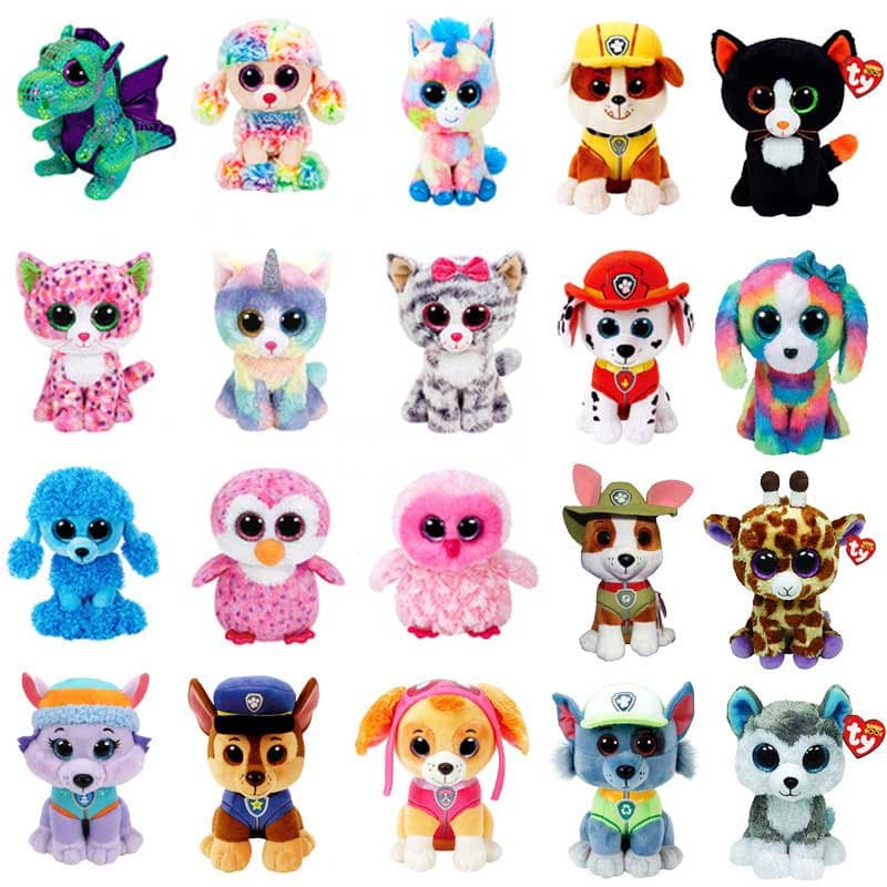 Brinquedo de pelúcia de 15cm com chapéu: gato, unicórnio, raposa, cervo, cachorro, dinossauro, brinquedo, presente RO84