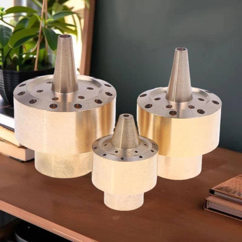 1/4 " 1/2 " 3 Coluna De Latão Fonte Bico Resistente À Corrosão Cabeça De Lagoa Para Decoração De Jardim
