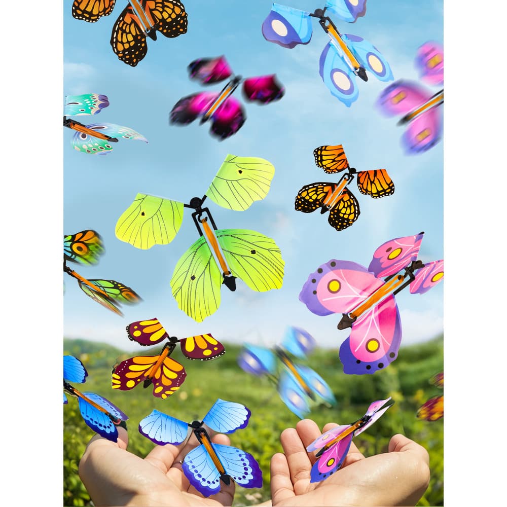 Borboleta voadora crianças ao ar livre gramado acampamento brinquedos voadores menino ferramenta útil bambu libélula bum