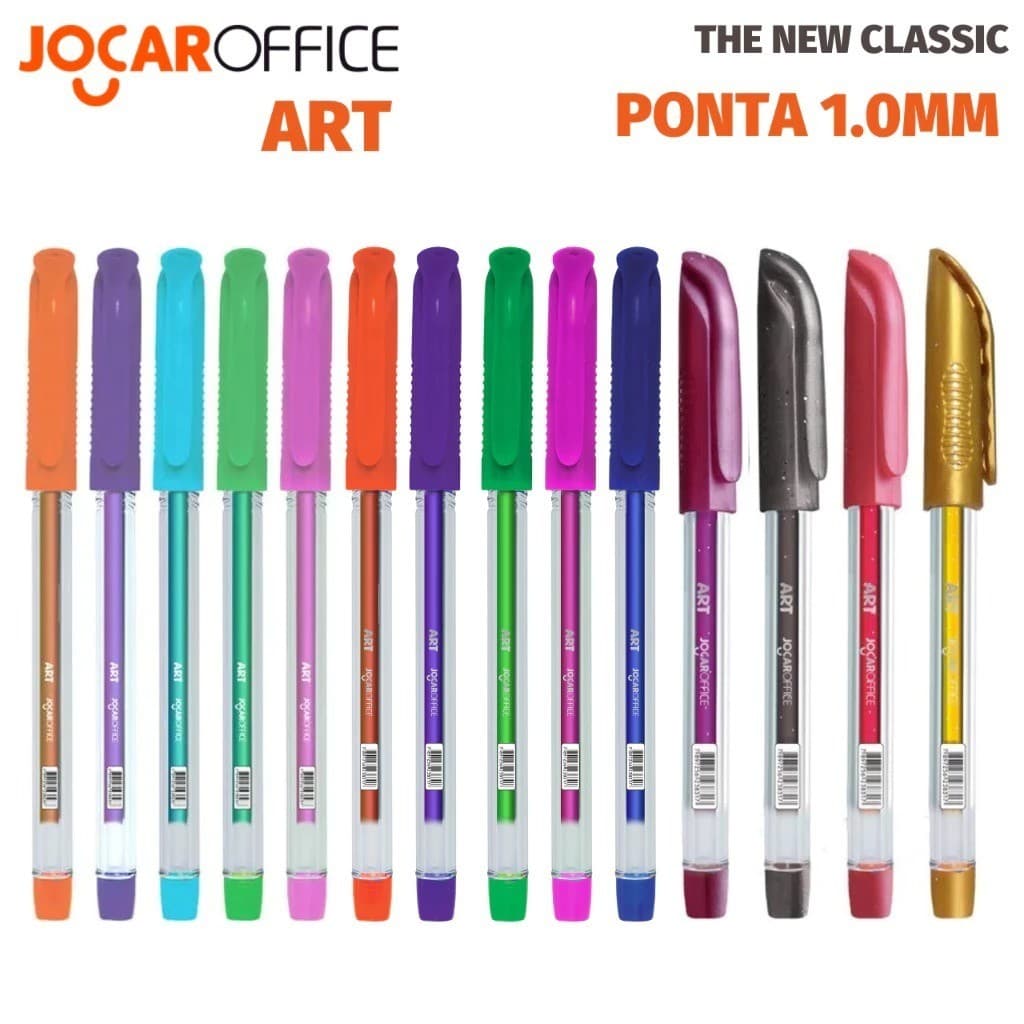Kit Caneta Gel Tom Pastel, Glitter ou Neon Jocar Office Material Escolar, Escritório Papelaria