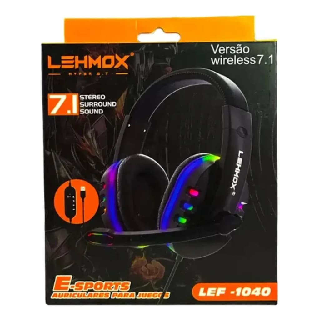 Headset Fone De Ouvido Gamer Com Microfone Rgb Pc Usb 7.1