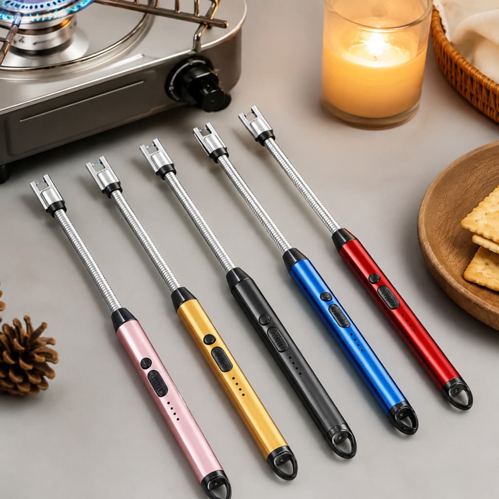 Acendedor Elétrico Plasma USB Recarregável para Fogão Velas Churrasco e Camping Portátil