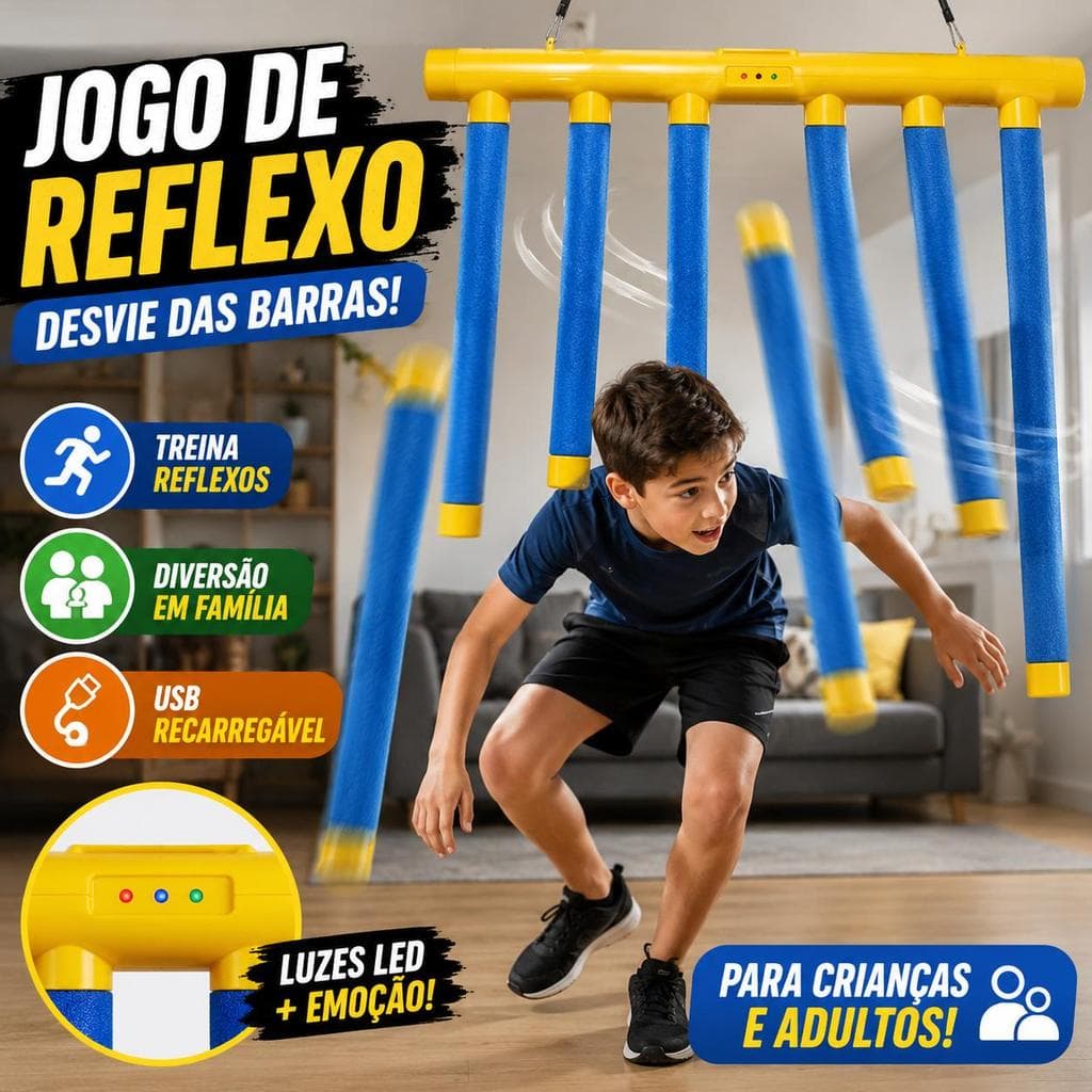 Jogo de Reflexo Infantil com Bastões | Brinquedo Educativo para Coordenação Motora e Tempo de Reação