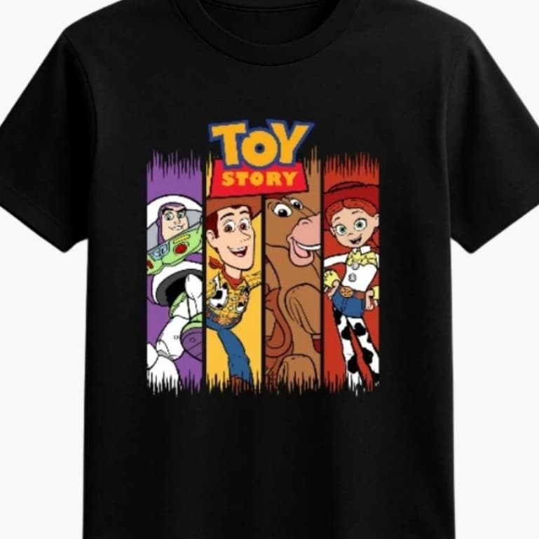 Camiseta adulto e infantil Toy Story Buzz Woody Jessie Estampada Filme Unissex 100% Algodão
