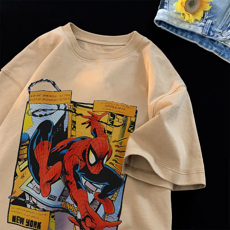 Camisa T-shirt Homem-Aranha Camisetas Femininas Estampadas Camiseta De Alta Qualidade Camiseta Fitness Feminina