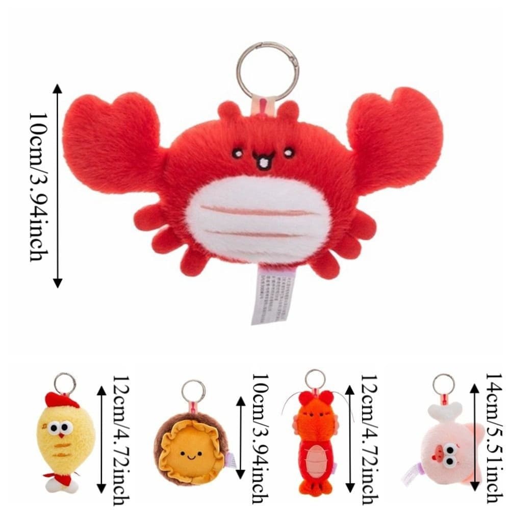 Chaveiro De Lanche EPOCH1 , Pingente De Comida De Pelúcia Em Miniatura Macia , Bolsa Fofa Forma De Animal De Desenho Ani
